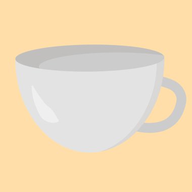 Boş küçük bardak, illüstrasyon, beyaz arkaplan üzerinde vektör.