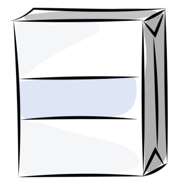 Un torbası, illüstrasyon, beyaz arka plan üzerinde vektör.