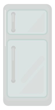 Beyaz buzdolabı, illüstrasyon, beyaz arkaplan vektörü.