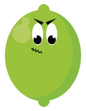 Kızgın kireç, illüstrasyon, beyaz arkaplanda vektör.