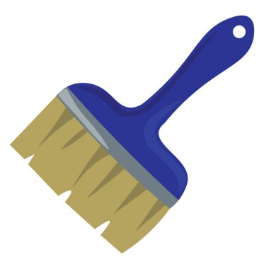 Boya fırçası, illüstrasyon, beyaz arkaplan üzerindeki vektör.