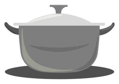 Gümüş tepsi, illüstrasyon, beyaz arkaplan vektörü.