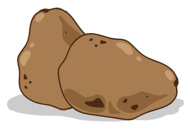 İlginç patates, illüstrasyon, beyaz arka planda vektör..