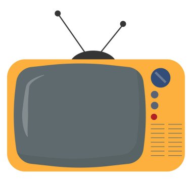 Retro TV, illüstrasyon, beyaz arkaplan üzerindeki vektör.