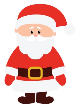 Noel Baba oyuncak, illüstrasyon, beyaz arka plan vektör.