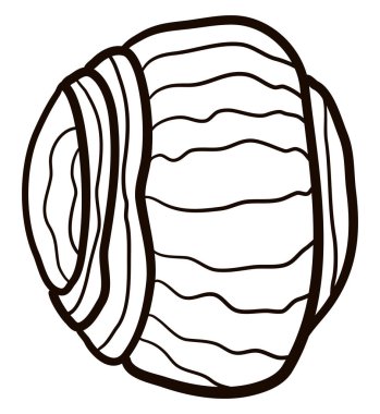 Çikolatalı kruvasan, illüstrasyon, beyaz arka plan vektörü..