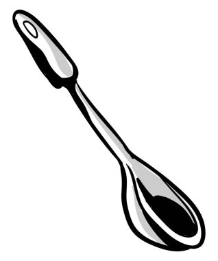 Kepçe çizim, illüstrasyon, beyaz arka plan üzerinde vektör.