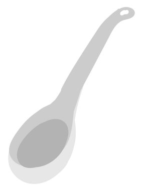 Düz kepçe, illüstrasyon, beyaz arkaplan üzerindeki vektör.