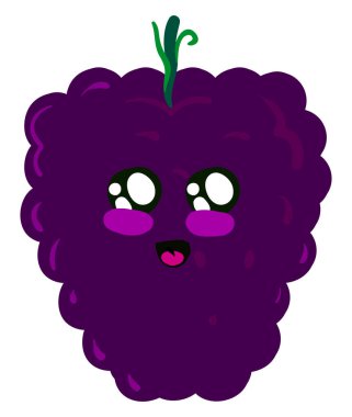 Tatlı dut, illüstrasyon, beyaz arkaplanda vektör.