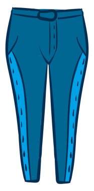 Mavi pantolon, illüstrasyon, beyaz arka plan vektör.