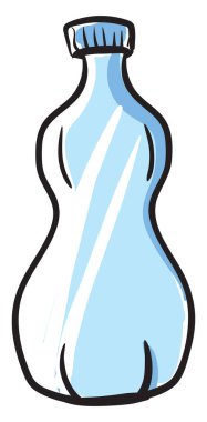 Su şişesi, illüstrasyon, beyaz arkaplan vektörü.