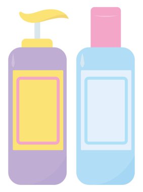 Banyo jeli, illüstrasyon, beyaz arkaplan vektörü.