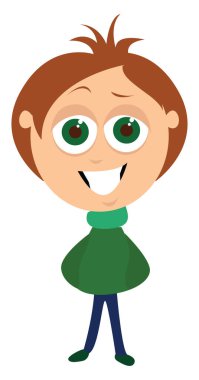 Küçük çocuk, illüstrasyon, beyaz arka plan vektörü.