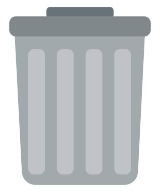 Çöp kutusu, illüstrasyon, beyaz arkaplan üzerindeki vektör.