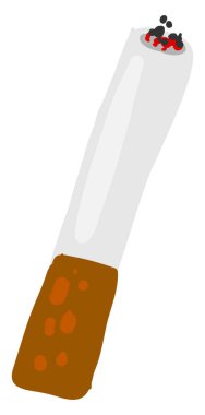 Düz sigara, illüstrasyon, beyaz arkaplanda vektör.