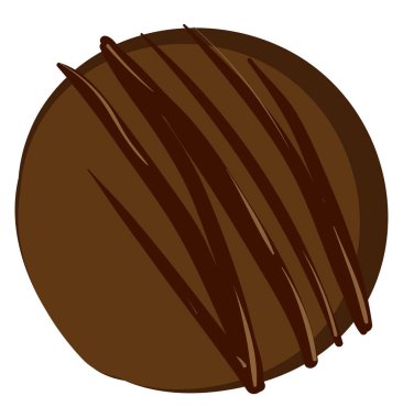 Çikolatalı kurabiye, illüstrasyon, beyaz arkaplanda vektör.