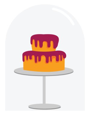 Ekranda pasta, illüstrasyon, beyaz arkaplanda vektör.