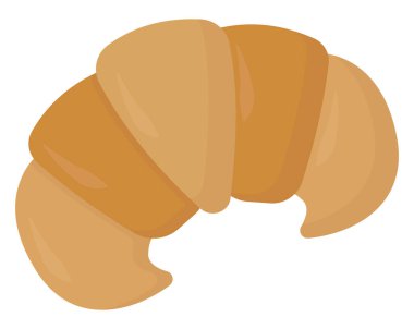 Taze kruvasan, illüstrasyon, beyaz arkaplanda vektör.