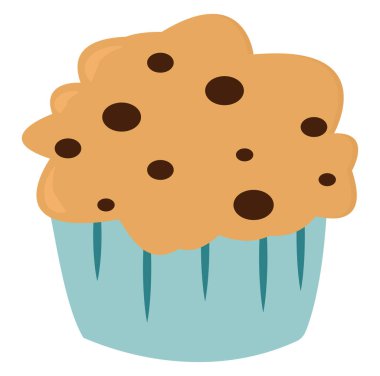 Cupcake, illüstrasyon, beyaz arka plan üzerinde vektör.