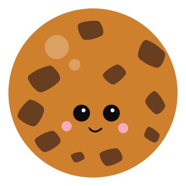 Şirin kurabiye, illüstrasyon, beyaz arkaplanda vektör.