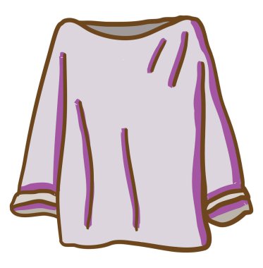 Şirin pembe gömlek, illüstrasyon, beyaz arka planda vektör..