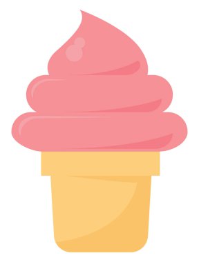 Küçük dondurma, illüstrasyon, beyaz arkaplanda vektör.