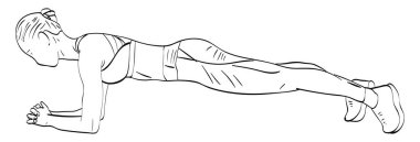 Kadın çizim, illüstrasyon, beyaz arka plan üzerinde vektör.