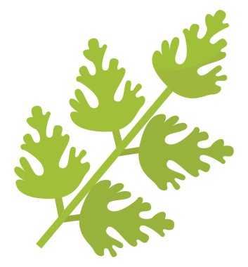 Yeşil maydanoz, illüstrasyon, beyaz arkaplanda vektör.