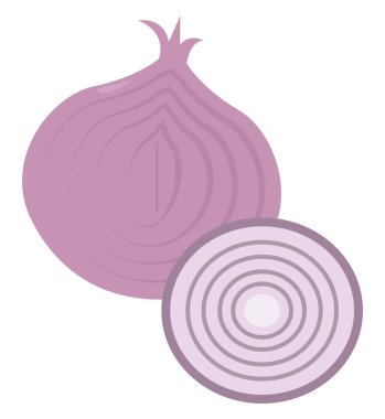 Mor soğan, illüstrasyon, beyaz arkaplanda vektör.
