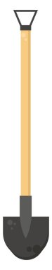 Uzun kürek, illüstrasyon, beyaz arkaplanda vektör.