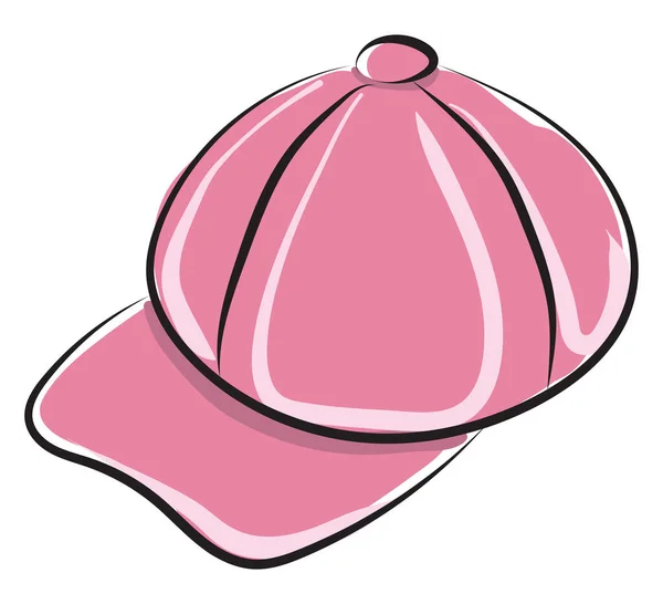 粉红色帽子 白色背景上的矢量 — 图库矢量图片
