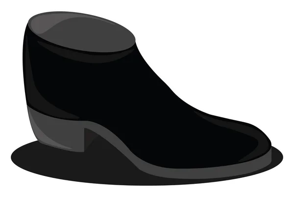 Μαύρο Κλασικό Παπούτσια Εικονογράφηση Διάνυσμα Λευκό Φόντο — Διανυσματικό Αρχείο