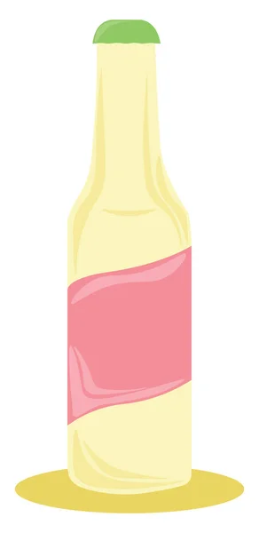 Botella Sidra Ilustración Vector Sobre Fondo Blanco — Archivo Imágenes Vectoriales