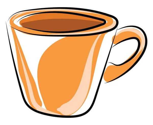 Tasse Kaffee Illustration Vektor Auf Weißem Hintergrund — Stockvektor