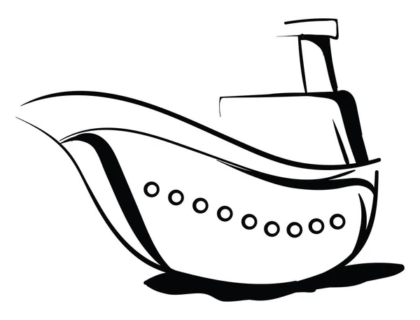 装飾船 イラスト 白い背景のベクトル — ストックベクタ