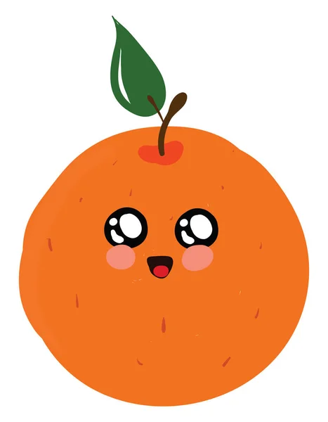 Cute Oranye Ilustrasi Vektor Pada Latar Belakang Putih - Stok Vektor