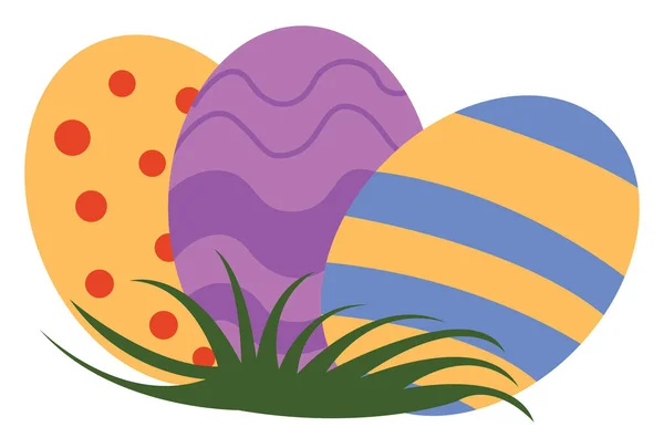 Easter Eggs Illustration Vector White Background — Stock Vector