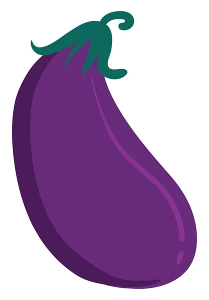 Aubergine Plate Illustration Vecteur Sur Fond Blanc — Image vectorielle