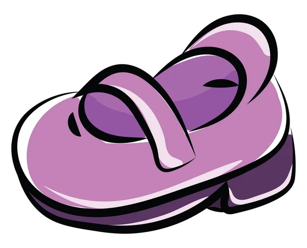 Zapato Bebé Rosa Ilustración Vector Sobre Fondo Blanco — Vector de stock