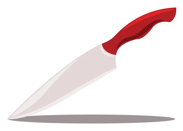 Messer Mit Rotem Griff Illustration Vektor Auf Weißem Hintergrund — Stockvektor