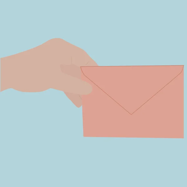 Envelope Rosa Ilustração Vetor Sobre Fundo Branco — Vetor de Stock