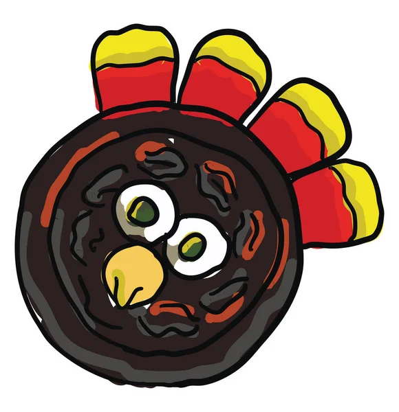 Thanksgiving Plätzchen Illustration Vektor Auf Weißem Hintergrund — Stockvektor