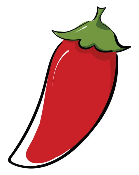 Fat Pepper Illustration Vector White Background — Stock Vector