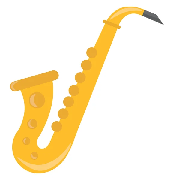 Saxophoninstrument Illustration Vektor Auf Weißem Hintergrund — Stockvektor