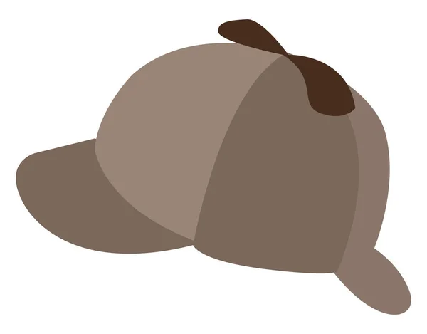 白色背景上的褐色雪茄色帽子 — 图库矢量图片