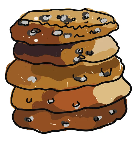 Biscoitos Abóbora Ilustração Vetor Sobre Fundo Branco — Vetor de Stock