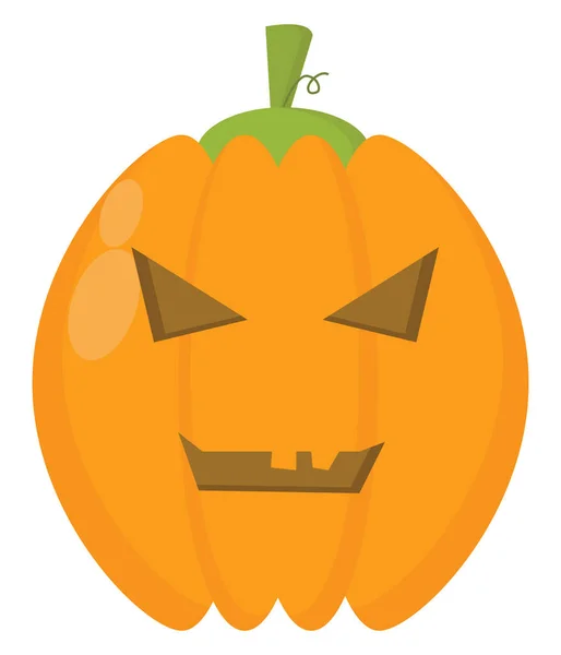 Dýně Pro Halloween Ilustrace Vektor Bílém Pozadí — Stockový vektor
