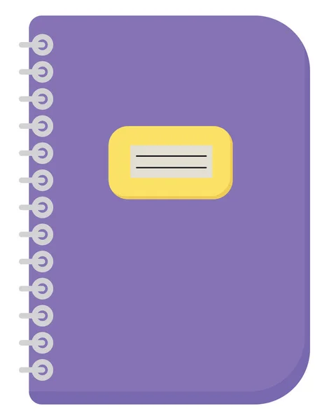 紫色のスケッチブック イラスト 白い背景のベクトル — ストックベクタ