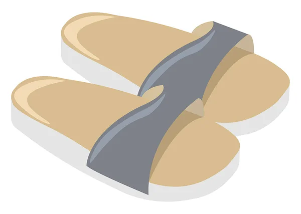 Pantofole Estive Illustrazione Vettore Sfondo Bianco — Vettoriale Stock