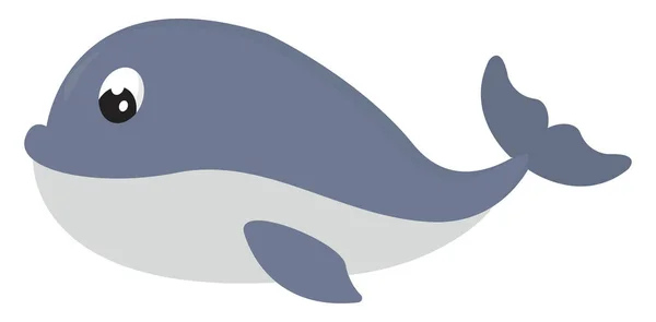 Μπλε Φάλαινα Απεικόνιση Διάνυσμα Λευκό Φόντο — Διανυσματικό Αρχείο